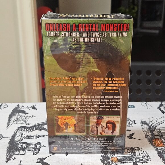 Python II: The Beast Is back (VHS, 2002) New Sealed Promo Screener Copy - Picture 2 of 10